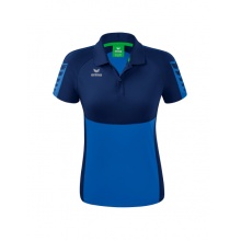 Erima Sport-Polo Six Wings (100% Polyester, taillierter Schnitt, schnelltrocknend) royalblau/navyblau Damen